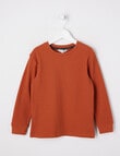 Mac & Ellie Long Waffle Tee, Terracotta product photo