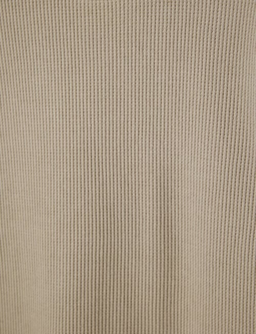 Mac & Ellie Long Waffle Tee, Stone product photo View 02 L