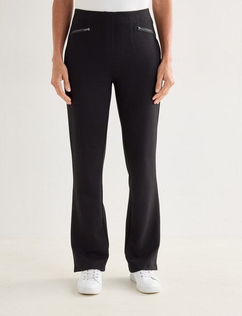 Ella J Ponte Bootleg Pant, Black product photo View 06 L