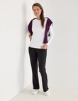 Ella J Ponte Bootleg Pant, Black product photo View 03 S