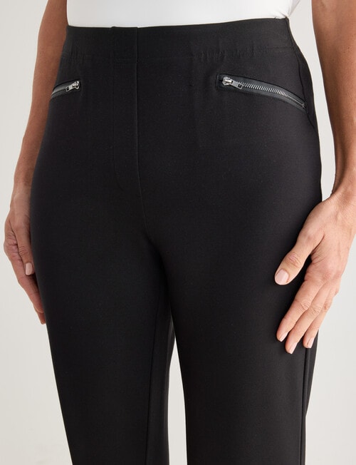Ella J Ponte Bootleg Pant, Black product photo View 04 L