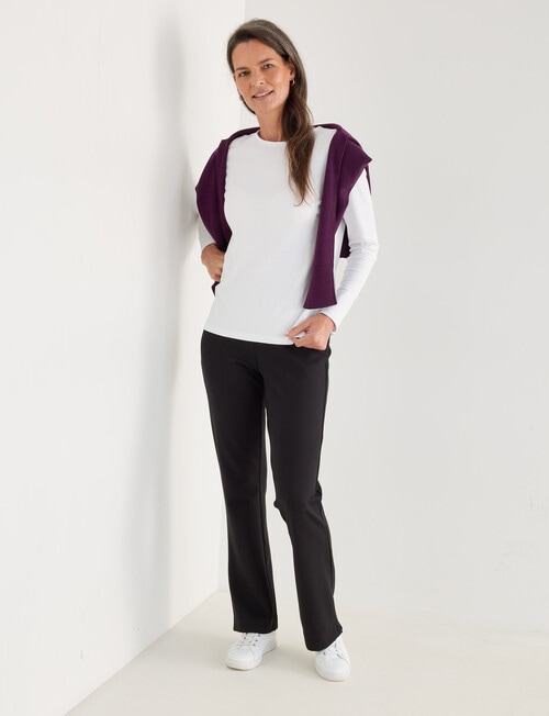 Ella J Ponte Bootleg Pant, Black product photo View 03 L