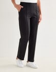 Ella J Ponte Straight Leg Pant, Black product photo