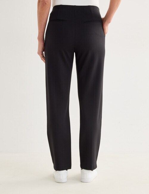 Ella J Ponte Straight Leg Pant, Black product photo View 02 L