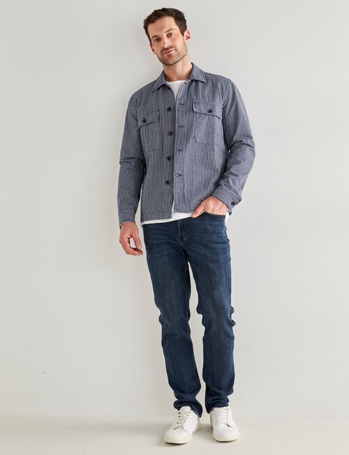 Gasoline Railway Stripe Jacket, Slate product photo View 03 L