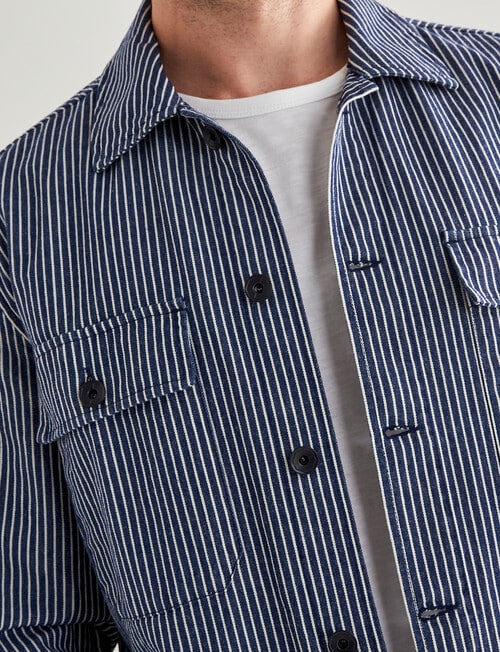 Gasoline Railway Stripe Jacket, Slate product photo View 04 L