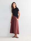 Mineral Hazel Rib Short Sleeve Tee, Black product photo View 03 S