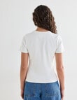Mineral Hazel Rib Short Sleeve Tee, Ivory product photo View 02 S