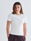 Mineral Hazel Rib Short Sleeve Tee, Ivory product photo View 05 S