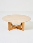 Marcello&Co Byron Round Coffee Table, Travertine product photo