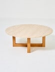 Marcello&Co Byron Round Coffee Table, Travertine product photo View 02 S