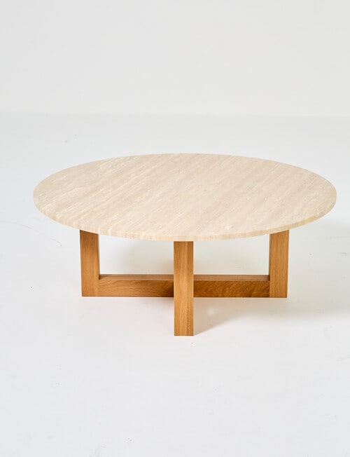 Marcello&Co Byron Round Coffee Table, Travertine product photo View 02 L
