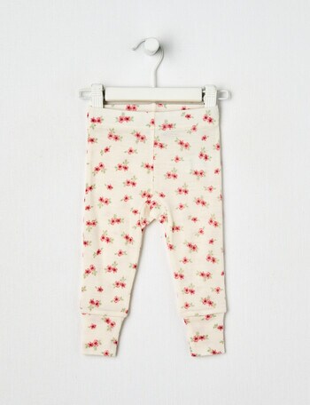 Milly & Milo Merino Flower Legging, Ballet Pink product photo