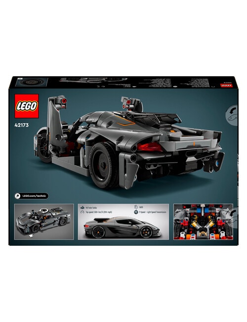LEGO Technic Koenigsegg Jesko Absolut Grey Hypercar, 42173 product photo View 12 L