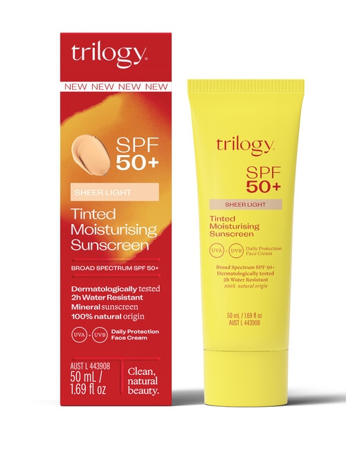Trilogy SPF50+ Sheer Tinted Sunscreen, Light product photo