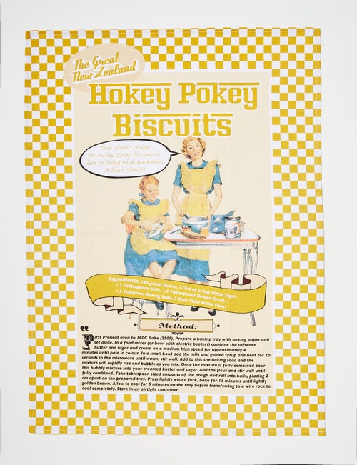 New Zealand Recipe Tea Towel, Set of 2, Red & Mustard product photo View 02 L