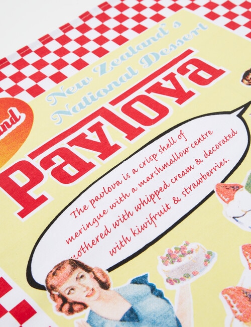 New Zealand Recipe Tea Towel, Set of 2, Red & Mustard product photo View 05 L