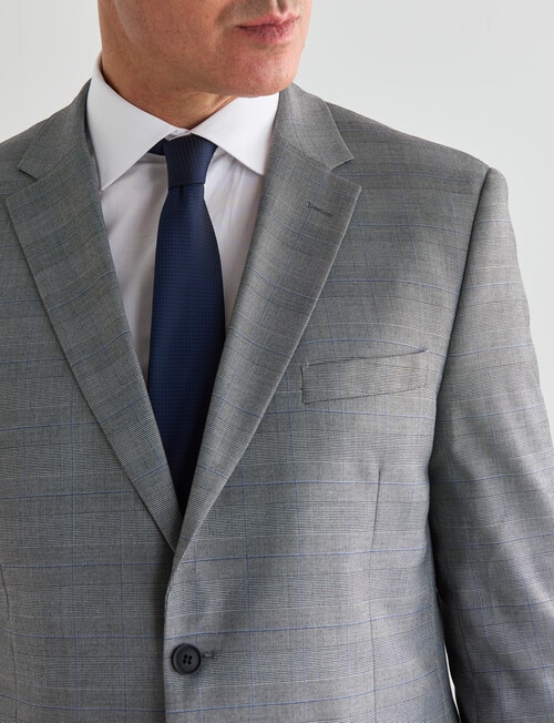 Laidlaw + Leeds Classic Windowpane Jacket, Grey product photo View 04 L