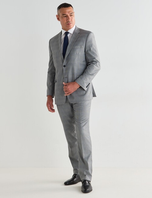 Laidlaw + Leeds Classic Windowpane Jacket, Grey product photo View 03 L