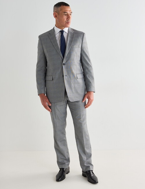 Laidlaw + Leeds Classic Windowpane Pant, Grey product photo View 03 L