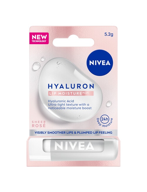 Nivea Hyaluron Sheer Rose Lip Balm, 5.2g product photo