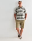 Logan Pearson Short Sleeve Polo Shirt, Olive product photo View 03 S
