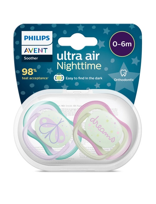 Avent UltraAir Night Soother, 0-6m, 2-Pack, Assorted product photo View 02 L