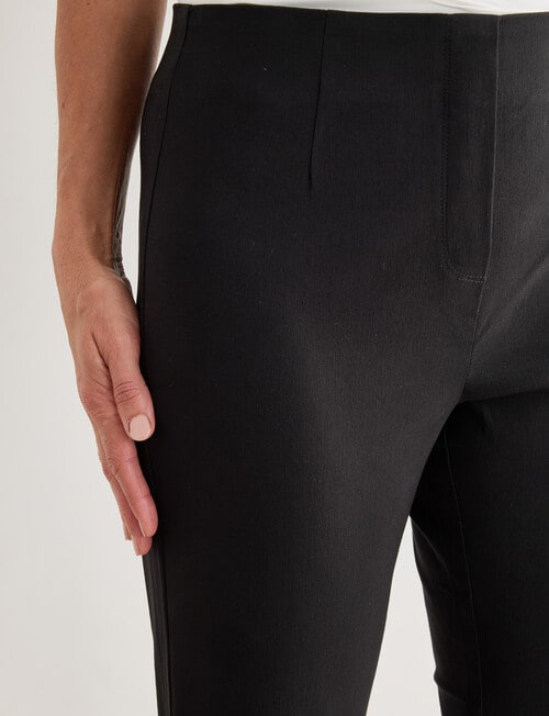 Ella J Classic Pull-On Bengaline Pant, Black product photo View 04 L