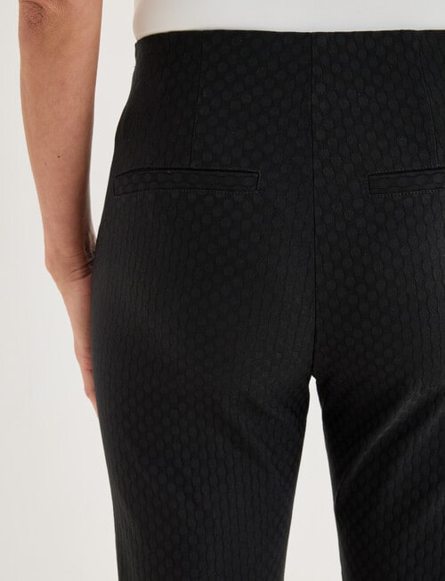 Ella J Classic Pull-On Bengaline Pant, Black Spot product photo View 05 L