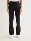 Ella J Ponte Bootleg Pant, Shorter Length, Black product photo View 06 S