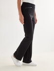 Ella J Ponte Bootleg Pant, Shorter Length, Black product photo