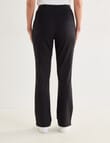 Ella J Ponte Bootleg Pant, Shorter Length, Black product photo View 02 S
