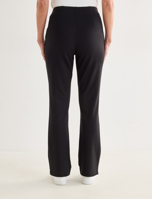 Ella J Ponte Bootleg Pant, Shorter Length, Black product photo View 02 L