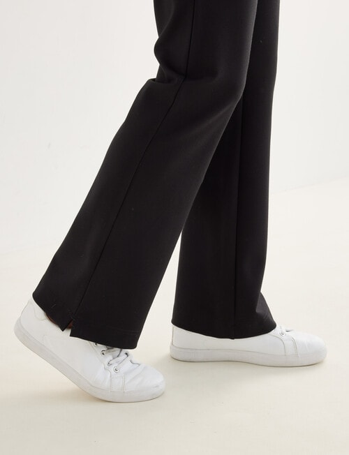 Ella J Ponte Bootleg Pant, Shorter Length, Black product photo View 05 L