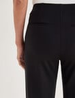 Ella J Ponte Straight Leg Pant, Shorter Length, Black product photo View 05 S