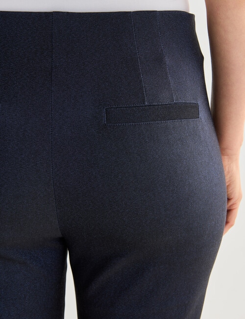 Ella J Classic Bengaline Shorter Length Pull On Pant, Washed Navy product photo View 04 L