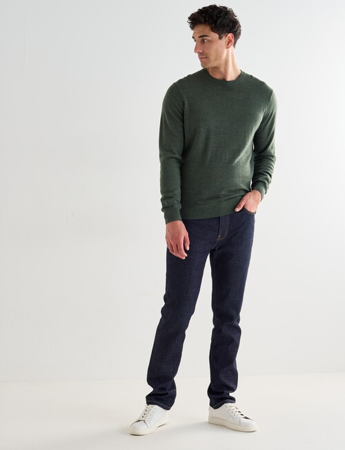 North South Merino Crew Neck Jumper, Sage product photo View 03 L
