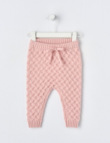 Little Bundle Merino Knit Pant, Ballet Pink product photo