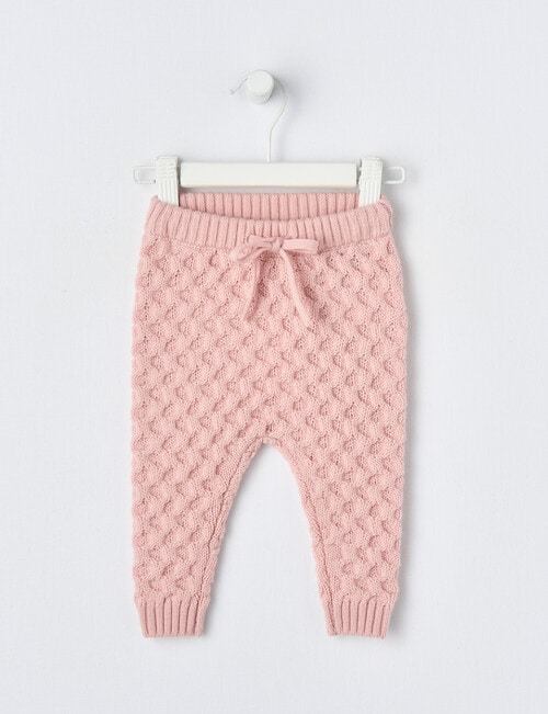 Little Bundle Merino Knit Pant, Ballet Pink product photo