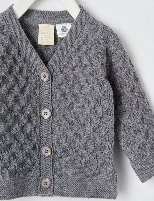 Little Bundle Merino Knit Cardigan, Velveteen product photo View 02 L