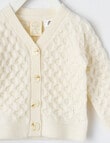 Little Bundle Merino Knit Cardigan, Vanilla product photo View 02 S