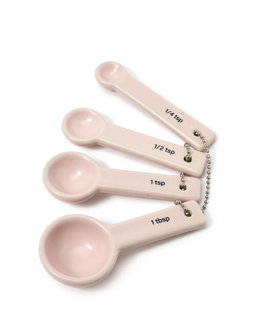 Stevens Ceramic Measuring Spoons, Blush Pink product photo View 02 L