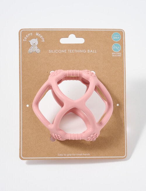 Teeny Weeny Silicone Teether Ball, Pink product photo View 02 L