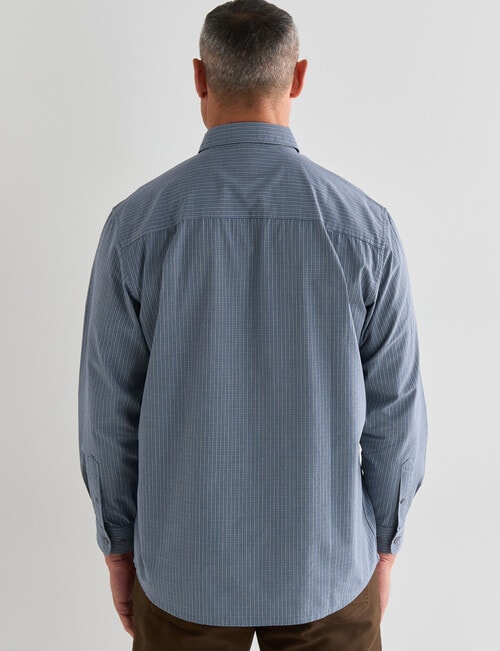 Logan Gibb Long Sleeve Shirt, Denim Blue product photo View 02 L