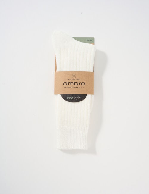 Ambra Slouchy Home Sock, Buttercream product photo View 02 L