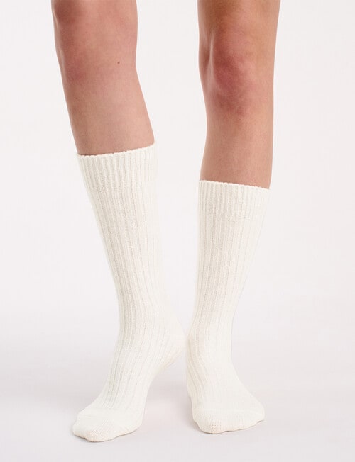 Ambra Slouchy Home Sock, Buttercream product photo View 05 L