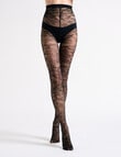 Levante Emilia Lace Floral Tight, Nero product photo View 02 S