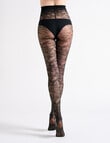 Levante Emilia Lace Floral Tight, Nero product photo View 04 S
