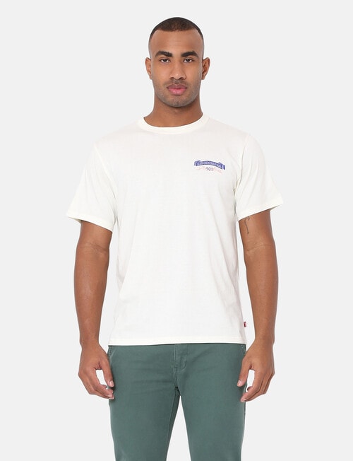 Levis Archival 2HP Short Sleeve Relaxed Fit Tee, White product photo