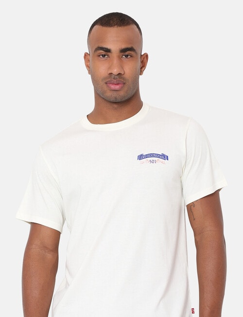Levis Archival 2HP Short Sleeve Relaxed Fit Tee, White product photo View 03 L